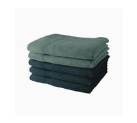Lot de 5 Draps de Bain TODAY 70x130 cm 100% Coton - 3 paon + 2 celadon