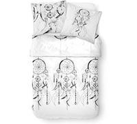 Today parure de couette coton 51 fils, sioux fond blanc 200x200 FOND BLANC G