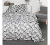 Today Parure de lit 2 Personnes 220X240 cm Flanelle 1 1.19 Gris