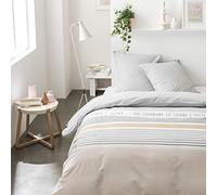 TODAY Parure de Lit 2 Personnes 220X240 Coton Imprime Gris Graphique Sunshine 3.23