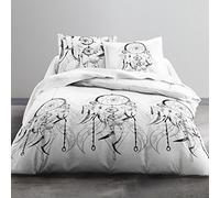Today parure de couette coton 51 fils, sioux fond blanc 200x200 FOND BLANC G