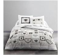 TODAY Parure de lit Coton 2 personnes - 240x260 cm - Imprime Blanc Eden Blanc G