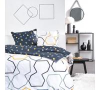 Today – Parure de lit Sunshine 11.41 – 2 personnes, motif géométrique, 220x240 cm, 100% coton