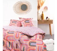 Today Parure De Lit Double en Coton Sunshine Imprimé Géométriques - Multicolore - 220 X 240 Cm