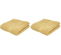 TODAY Serviette de Bain Coton 50X90 uni Essential Ocre (Lot de 2)