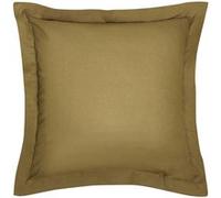Today - Taie d'oreiller carrée à volant plat - 100% coton BIO - 63 x 63 cm - Marron bronze Marron G