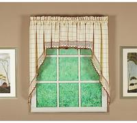 Today's Curtain Adirondack Lot de 2 décorations au Crochet 2 Tons 96,5 cm Écru/Toast 152,4 x 96,5 cm