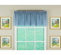 Today's Curtain Emelia Original Cantonnière en Voile, Bleu 35,6 cm x 152,4 cm (l x L)