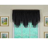 Today's Curtain Emelia Original Cantonnière en Voile, Noir, 101,6 x 63,5 cm