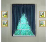 Today's Curtain Emelia Original Paire de voilages, Bleu Marine, 228,6 x 160 cm (l x L)