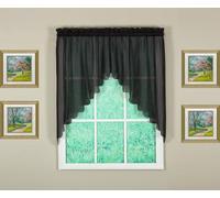 Today's Curtain Emelia Original Paire de voilages, Noir, 96,5 cm x 152,4 cm (l x L)