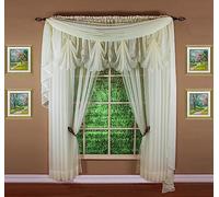 Today's Curtain Emelia Original Panneau en Voile, 304,8 cm, écru, 152,4 cm de Large x 304,8 cm de Long