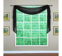 Today's Curtain Emelia Original Panneau en Voile, 365,8 cm, Noir, 114,3 cm de Large x 365,8 cm de Long