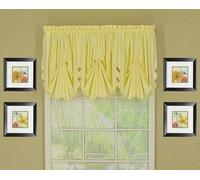 Today's Curtain, Orleans Rideau festonné, Insert éventail Bouton d'or 76,2 cm de Large x 101,6 cm de Long, Bouton d'or