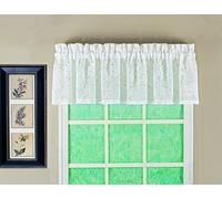 Today's Curtain, Tour de lit Droit imprimé en Saule Imitation Lin 30,5 cm, écru, 142,2 cm de Large x 30,5 cm de Long