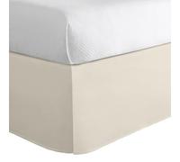 TodaysHome Cache-sommier Classique sur Mesure, Design en mélange de Coton, Longueur de Chute de 35,6 cm, lit Double, Ivoire