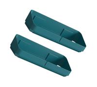Toddmomy 2 Pièces Étagère Murale en Plastique Adhésive Bleue | Rangement Mural, Surface Lisse, Tri des Objets, pour Éponges et Lingettes