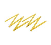 Toddmomy 2 Pièces Règle Pliante en Bois Double Face 1 Mètre Mesures Métriques et Pouces, Précision pour Menuiserie et Travail du Bois, Outil Pliable Jaune Pratique