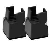 Toddmomy 2 Pièces Rehausseur de Pied de Meuble Réglable 22-42mm, Acier ABS | Charge Jusqu’à 250kg, Largeur Ajustable, pour Pieds de Table et Chaises, Entretien Facile