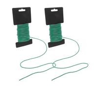 Toddmomy 2 Rouleaux Attaches de Jardin Vertes en TPR, 2 | Liens Souples Multi-usage, pour Tiges de Tomate et Serrage, Discret Feuillage, Usage Extérieur