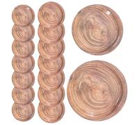 Toddmomy 20 Pièces Assiette en Carton à Grain de Bois, Assiette de Fête Ronde en Papier, Usage Pratique, Grosse Capacité, Lot, pour Fêtes et Dîners en Famille