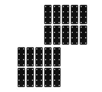 Toddmomy 20 Pièces Plaque de Renfort en Fer Noir Résistante la Corrosion, Support de Fixation Renforcé pour Réparation, Connecteur Plat pour Meubles Industriels
