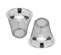 Toddmomy 2pcs Bacs à Compost Métalliques avec Couvercle pour Compostage Domestique et Jardin, Enrichissement du Sol, Système avec Trous Bien Conçus, Dimensions 28,5x23,5x15cm