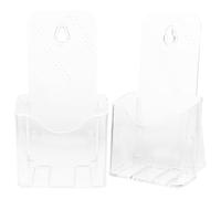 Toddmomy 2pièces Présentoir Brochure Transparent Acrylique Support de Bureau Compact pour Documents Rangement Pratique pour Fichiers et Flyers Bureau École Hôtel