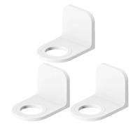 Toddmomy 3 Pièces Porte-savonnette Mural ABS Blanc Adhésif sans Perçage | Installation Rapide sans Outils, Forte Adhérence, Rangement Suspendu pour Lotions et Pompes de Conditionneur, Espace Lavabo