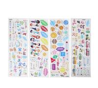 Toddmomy 3 planches d'autocollants muraux alphabet animaux, lettres et chiffres ABC colorés, autocollants repositionnables pour crèche, salle de jeux ou chambre d'enfant