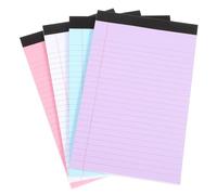 Toddmomy 4pièces Bloc-notes Colorés Ligné Papier Fin Déchirable Cahier Portable pour Bureau École Collège Fournitures de Bureau Juridiques Couleur Aléatoire