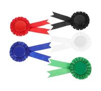 Toddmomy 5 Pièces Badges Personnalisés en Étain Ruban Scallopé, Rubans de Récompense Vierges pour Décoration Anniversaire et Accessoires de Fête Faciles à Appliquer