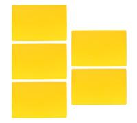 Toddmomy 5 Pièces Bloc-Notes A4 Anti-Rayures en Plastique PP, Jaune | Protection Légère à Surface Lisse, Forme Ergonomique Simple, pour Tables en Bois et Réception