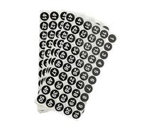 Toddmomy 5feuilles Autocollants Numérotés Ronds Étiquettes Adhésives Numérotées Auto-adhésives Détachables pour Organisation et Identification Résistants à Eau Noir