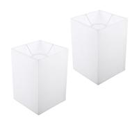 Toddmomy Abat-jour pour lampe de table carré en tissu blanc lot de 2 compatible E27 avec installation facile pour usage en chambres