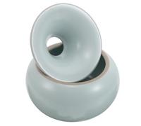 Toddmomy Accessoire Fumeur en Céramique Bleu, Cendrier à Couvercle en Entonnoir Anti-Cendres, Convient aux Bureaux et Aux Amateurs de Thé en Plein Air
