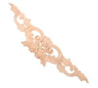 Toddmomy Applique Bois Sculpté Européen Décoratif Bois Massif Ornement Floral Double pour Portes Armoires Lits Décoration Murale et Meubles