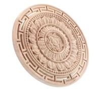 Toddmomy Applique Murale Ronde en Bois Sculpté Mandala, Décoration Élégante pour Lit et Armoire, Facile à Installer, Réutilisable pour Chambre et Meubles