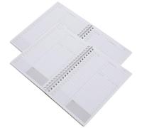 Toddmomy Bloc-notes Multifonction 2 Pièces en Papier Spirale, Bloc-notes à Usage Quotidien pour Adolescents et Garçon et Filles, Agenda de Bureau Portable pour Organisation