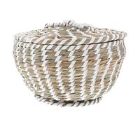 Toddmomy Boîte de Rangement Tissée à Couvercle Rangement Décoratif pour Salle de Bain Cuisine ou Bureau Matériau Naturel sans Odeur Modèle Petit Boîte à Bijoux Jeux ou Cosmétiques