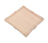 Toddmomy Cadre Miroir Européen en Bois Sculpté la Main Beige, Applique Décorative Murale Vintage Non Peint pour Espace de Vie et Présentation de Photos de Mariage