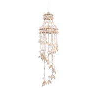 Toddmomy Carillon À Vent en Coquillage Nacré Suspendu 23.62 Pouces Décoration Murale Naturelle pour Jardin Salon Chambre Extérieur Élégant