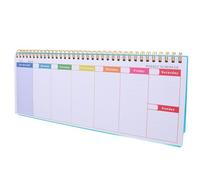 Toddmomy Carnet de Planification Hebdomadaire Design Simple et Portable Vert en Papier Léger et Résistant, Agenda Multifonction Pratique pour Bureau et Vacances