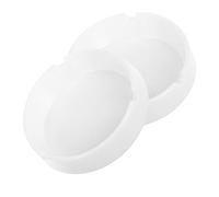 Toddmomy Cendrier Vintage en Plastique Blanc, Lot de 2, Design Élégant Rond, Usage Intérieur et Extérieur, Nettoyage Simple
