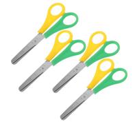Toddmomy Ciseaux à Bouts Ronds, Poignée Ergonomique Légère 5 Pouces | Maternelle et École, Multi Couleurs Plastiques et Métal, Usage en t Loisirs Créatifs