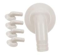 Toddmomy Connecteur Tuyau de Vidange Clim 5pcs, Raccord Coudé Diamètre 18mm en Plastique Blanc, Installation D'un Climatiseur pour Unité Externe, Fête Estivale sans Fuite