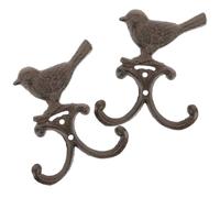 Toddmomy Crochet Mural en Fonte Vintage D'oiseau 2pcs, Stable et Polyvalent pour Décoration Murale et Rangement Salon ou Entrée