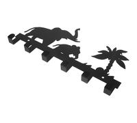 Toddmomy Crochet Porte-clés Mural Éléphant en Fer Noir Minimaliste Multiples Crochets Gain de Place pour Vêtements et Manteaux Cuisines et Salles de Bains