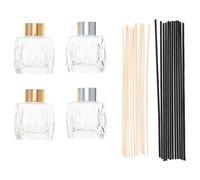 Toddmomy Diffuseur Huile Essentiel 50ml en Verre Bâtonnets de Diffusion, Design Diamant Élégant pour Décoration Intérieure et Contemplation, Flacon Parfum Simple et Couleur Aléatoire