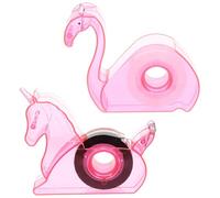 Toddmomy Distributeur de Ruban Adhésif Bords Lisses Mignon en Plastique Rose, 2 Sets Pratiques pour Activités Familiales et Tiroirs de Bureau